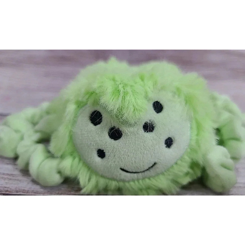 Slumberkins Plush Spider Stuffed Animal Toy Soft Eight Legs Green Black 5"